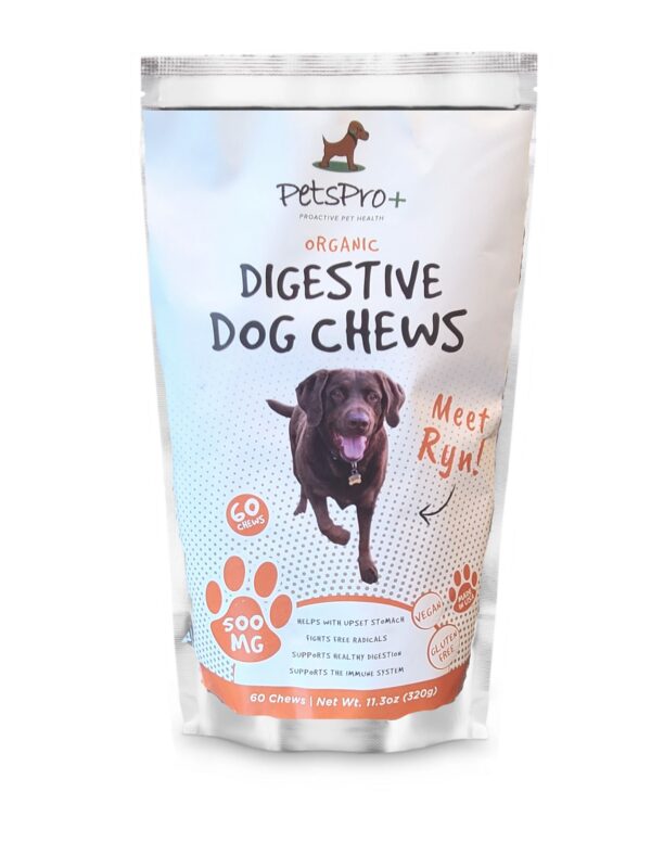 Digestive Dog Chews Front Pack