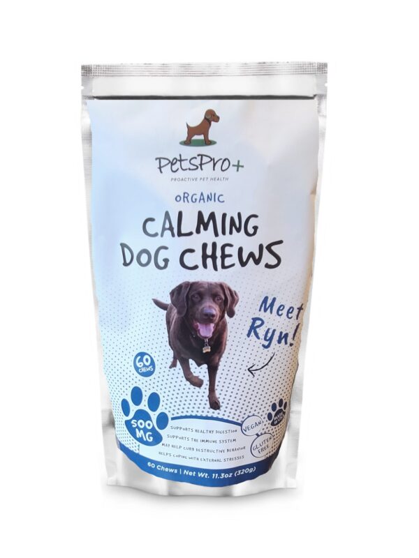 A Calming Dog Chews Front Pack