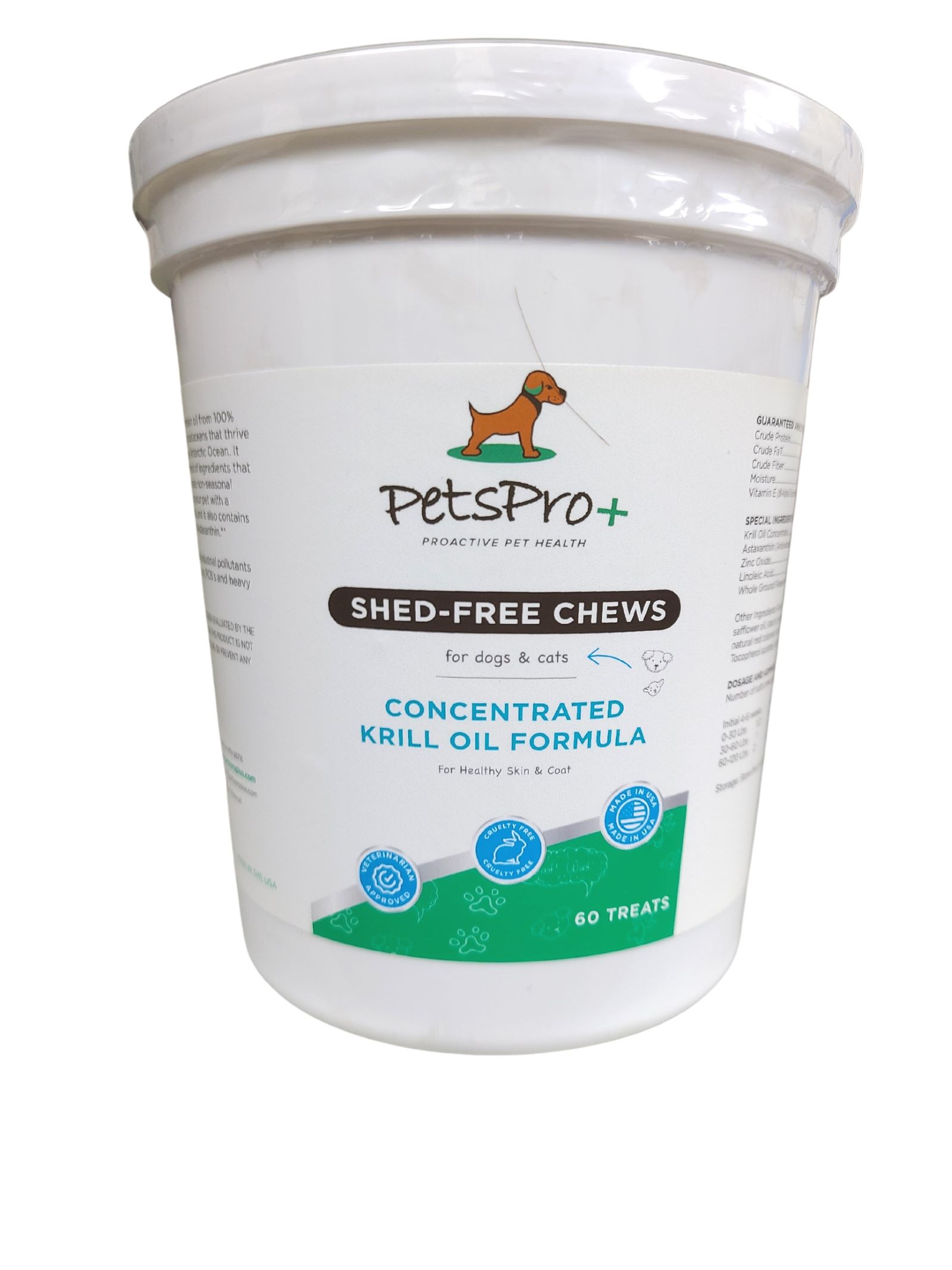 PetsPro Plus Shed Free Chews on a white background